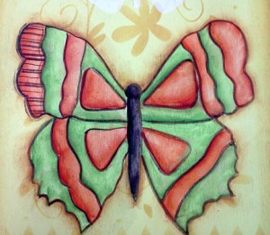 outline large butterfly