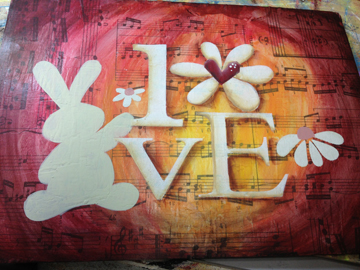 base rabbit and flowers